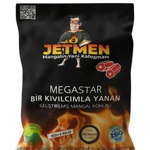 Mangal kömürü, kolay yanan, mangal kömürü jetmen