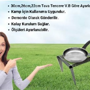 FBT Kamp ve piknik için portatif sac ayağı